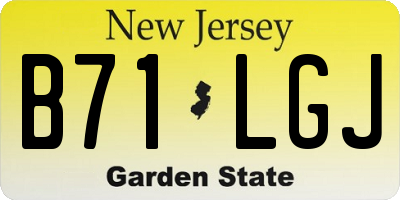 NJ license plate B71LGJ