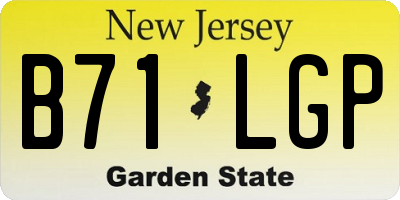 NJ license plate B71LGP