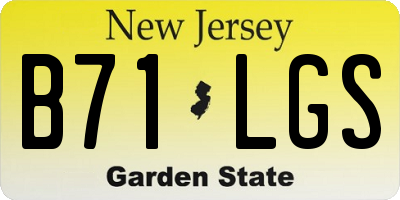 NJ license plate B71LGS
