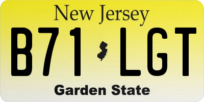 NJ license plate B71LGT