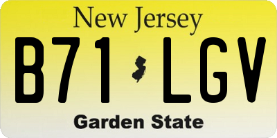 NJ license plate B71LGV