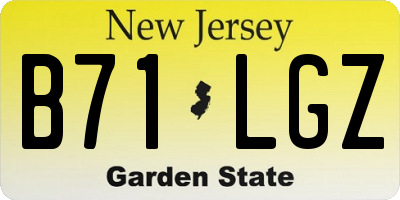 NJ license plate B71LGZ