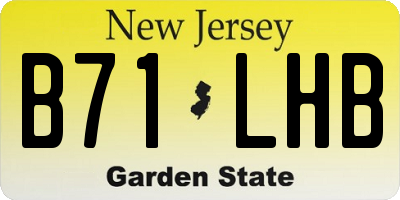NJ license plate B71LHB