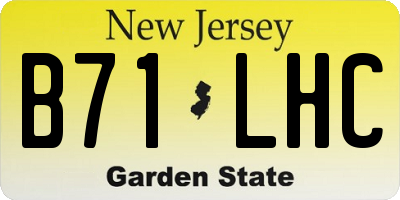 NJ license plate B71LHC