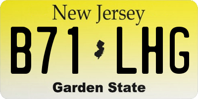 NJ license plate B71LHG