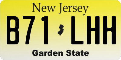 NJ license plate B71LHH