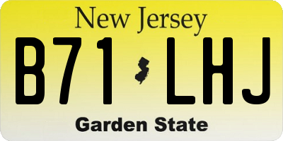 NJ license plate B71LHJ