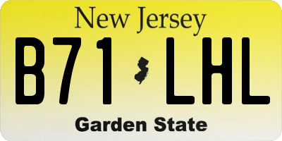 NJ license plate B71LHL