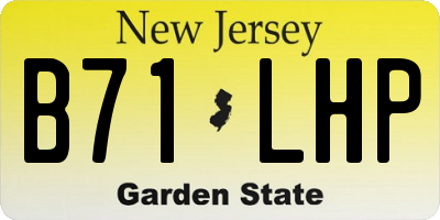 NJ license plate B71LHP