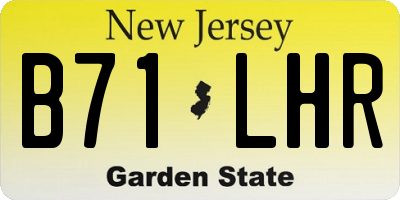 NJ license plate B71LHR