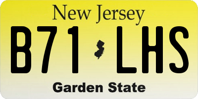 NJ license plate B71LHS