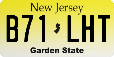 NJ license plate B71LHT