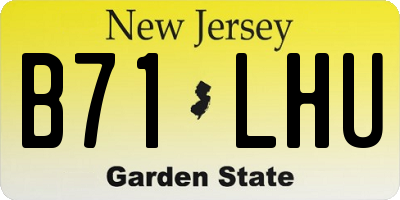 NJ license plate B71LHU