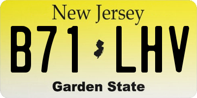NJ license plate B71LHV