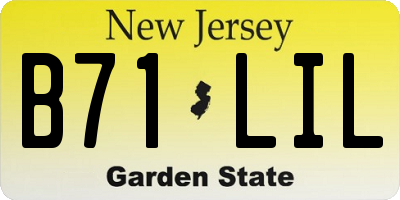 NJ license plate B71LIL