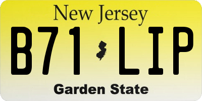 NJ license plate B71LIP