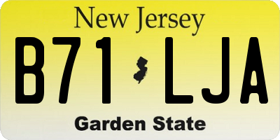 NJ license plate B71LJA