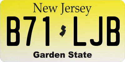 NJ license plate B71LJB