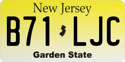 NJ license plate B71LJC