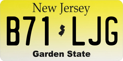 NJ license plate B71LJG