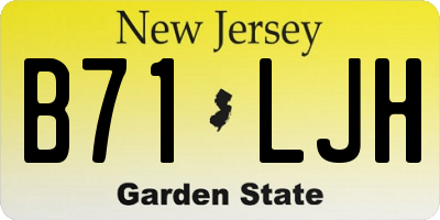 NJ license plate B71LJH