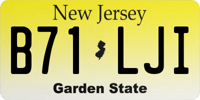 NJ license plate B71LJI