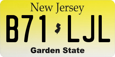 NJ license plate B71LJL