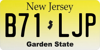 NJ license plate B71LJP