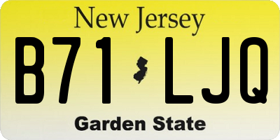 NJ license plate B71LJQ