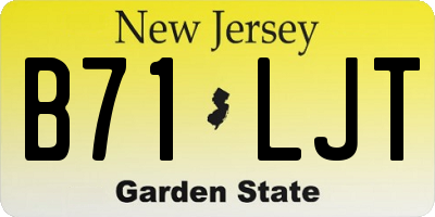 NJ license plate B71LJT