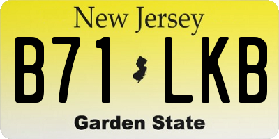 NJ license plate B71LKB