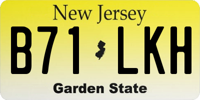 NJ license plate B71LKH