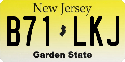 NJ license plate B71LKJ