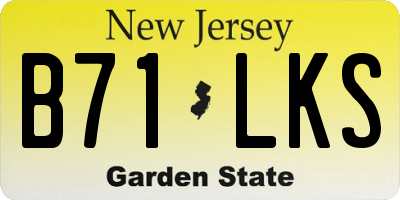 NJ license plate B71LKS