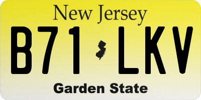 NJ license plate B71LKV