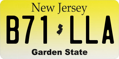 NJ license plate B71LLA