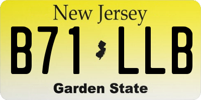 NJ license plate B71LLB