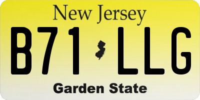 NJ license plate B71LLG
