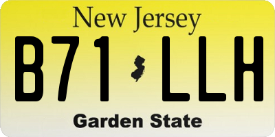 NJ license plate B71LLH