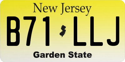 NJ license plate B71LLJ