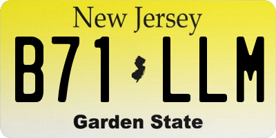 NJ license plate B71LLM