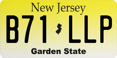 NJ license plate B71LLP