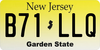 NJ license plate B71LLQ