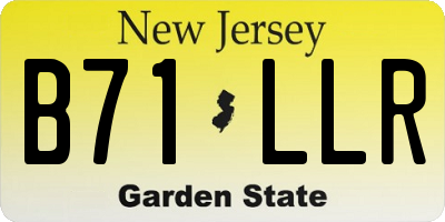 NJ license plate B71LLR