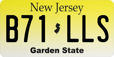 NJ license plate B71LLS
