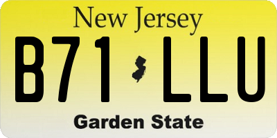 NJ license plate B71LLU
