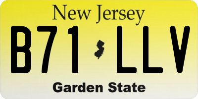 NJ license plate B71LLV