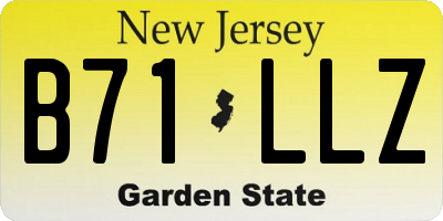 NJ license plate B71LLZ
