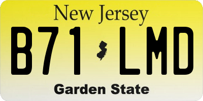NJ license plate B71LMD