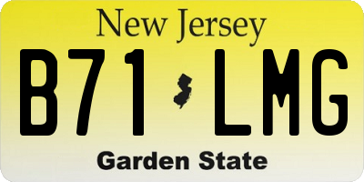 NJ license plate B71LMG
